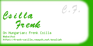 csilla frenk business card